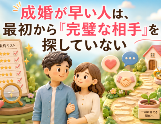成婚が早い人は、最初から“完璧な相手”を探していない